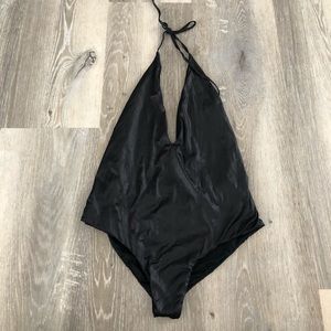 Billabong Black Scoop Back One Piece Bathing Suit